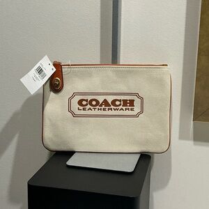 Coach Leatherware Tan and Brown Toiletry Bag